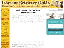 Tablet Screenshot of labrador-retriever-guide.com